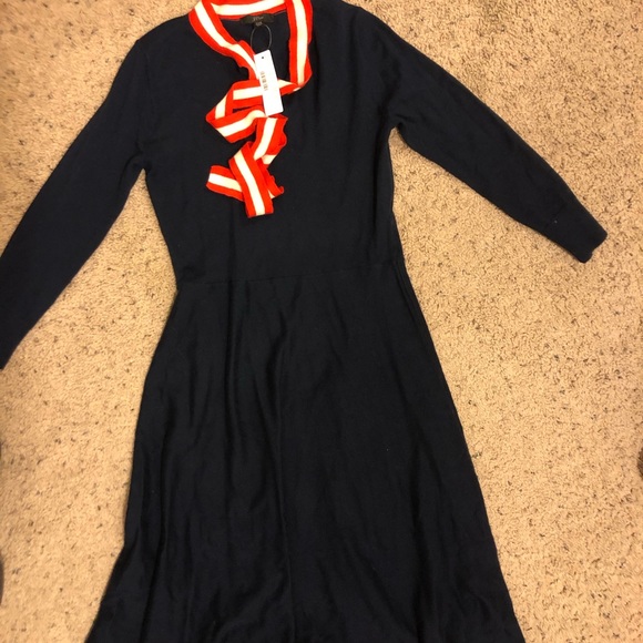 Jcrew sweater dress with stripped neck tie XXS - Picture 8 of 8